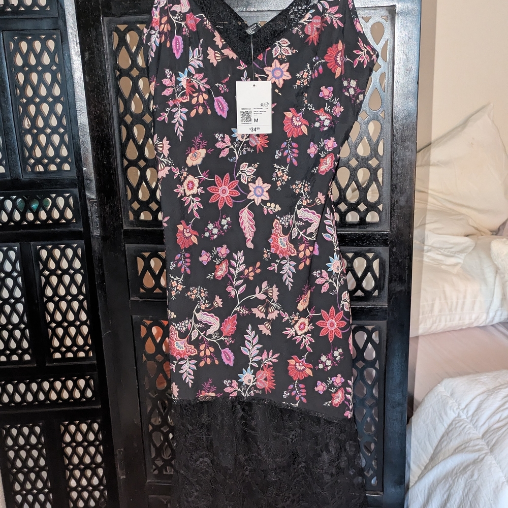 Floral Lace Slip Dress